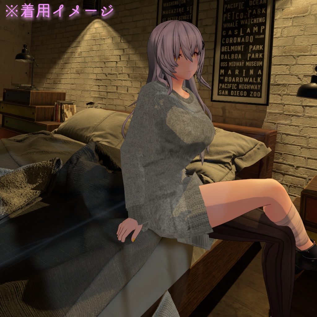 【VRChat向け】セーター ワンピースタイプ【フェイリアさん用衣装】