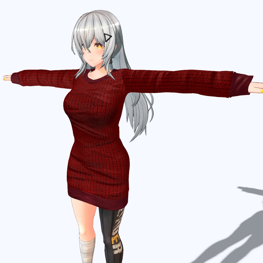 【VRChat向け】セーター ワンピースタイプ【フェイリアさん用衣装】