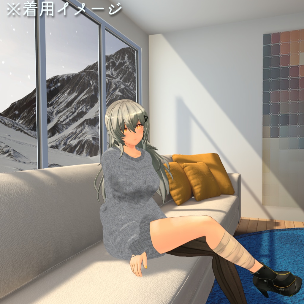 【VRChat向け】セーター ワンピースタイプ【フェイリアさん用衣装】