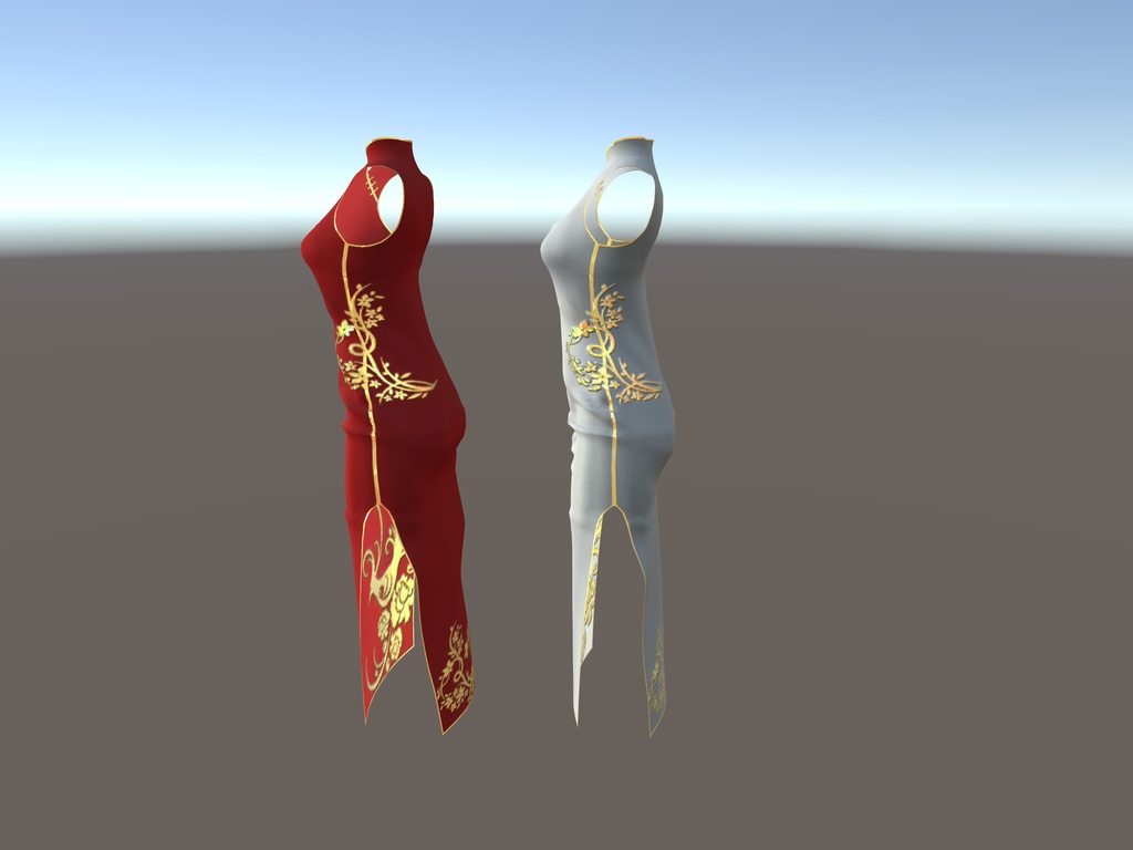 【京狐さん・沙猫さん用衣装】シックなチャイナドレス