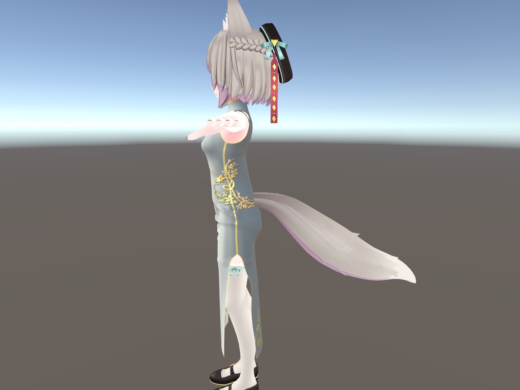 【京狐さん・沙猫さん用衣装】シックなチャイナドレス