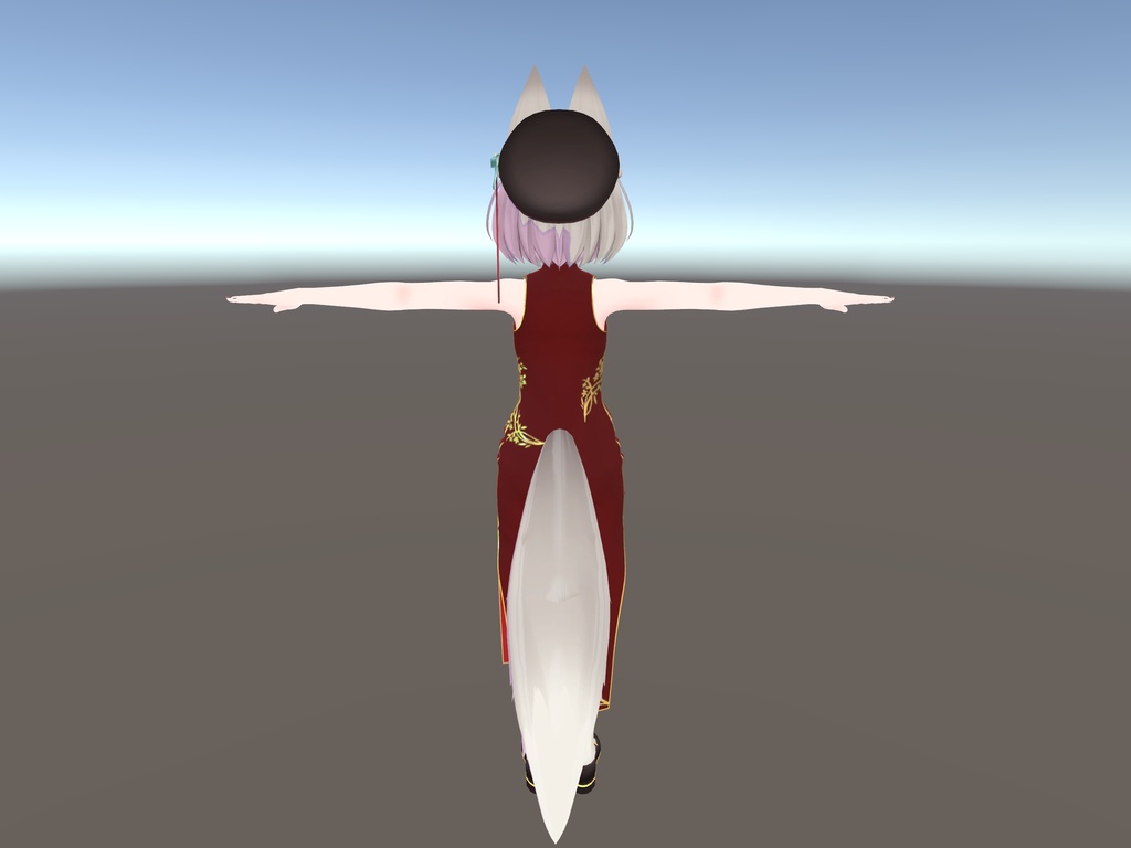 【京狐さん・沙猫さん用衣装】シックなチャイナドレス