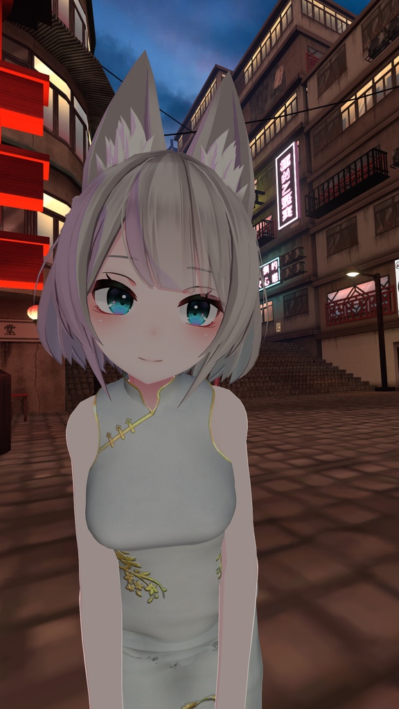 【京狐さん・沙猫さん用衣装】シックなチャイナドレス