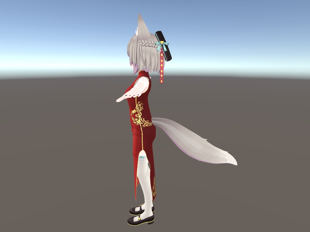 【京狐さん・沙猫さん用衣装】シックなチャイナドレス