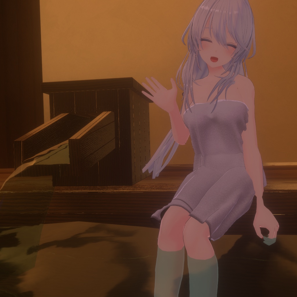 【狐薄ちゃん用衣装】湯上りバスタオル