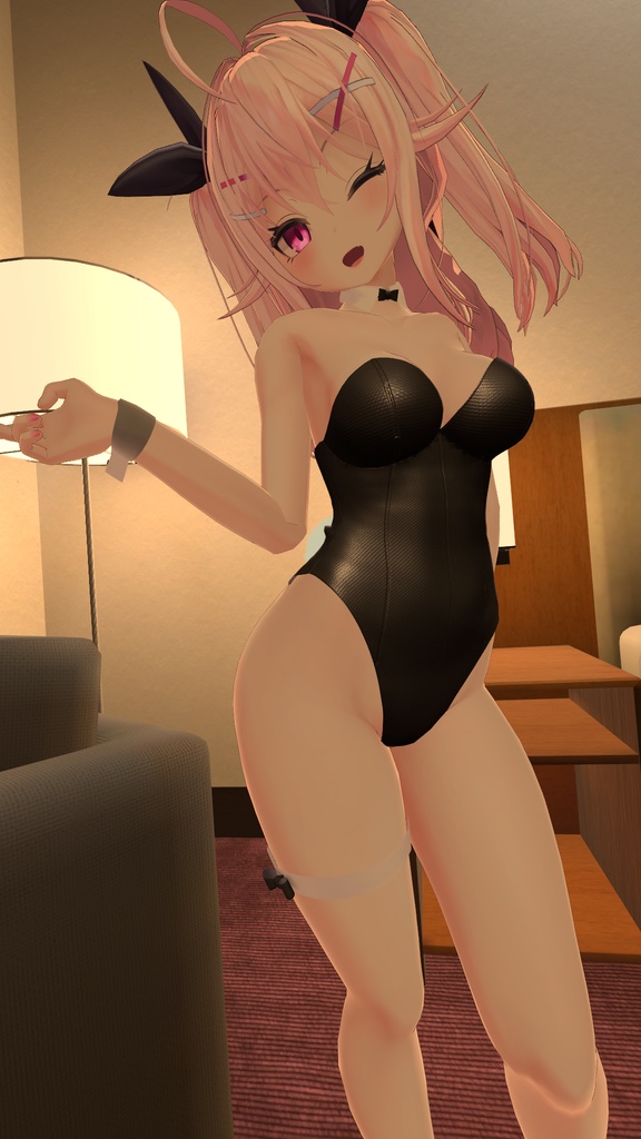 【イヨちゃん用衣装】レザーバニーガール