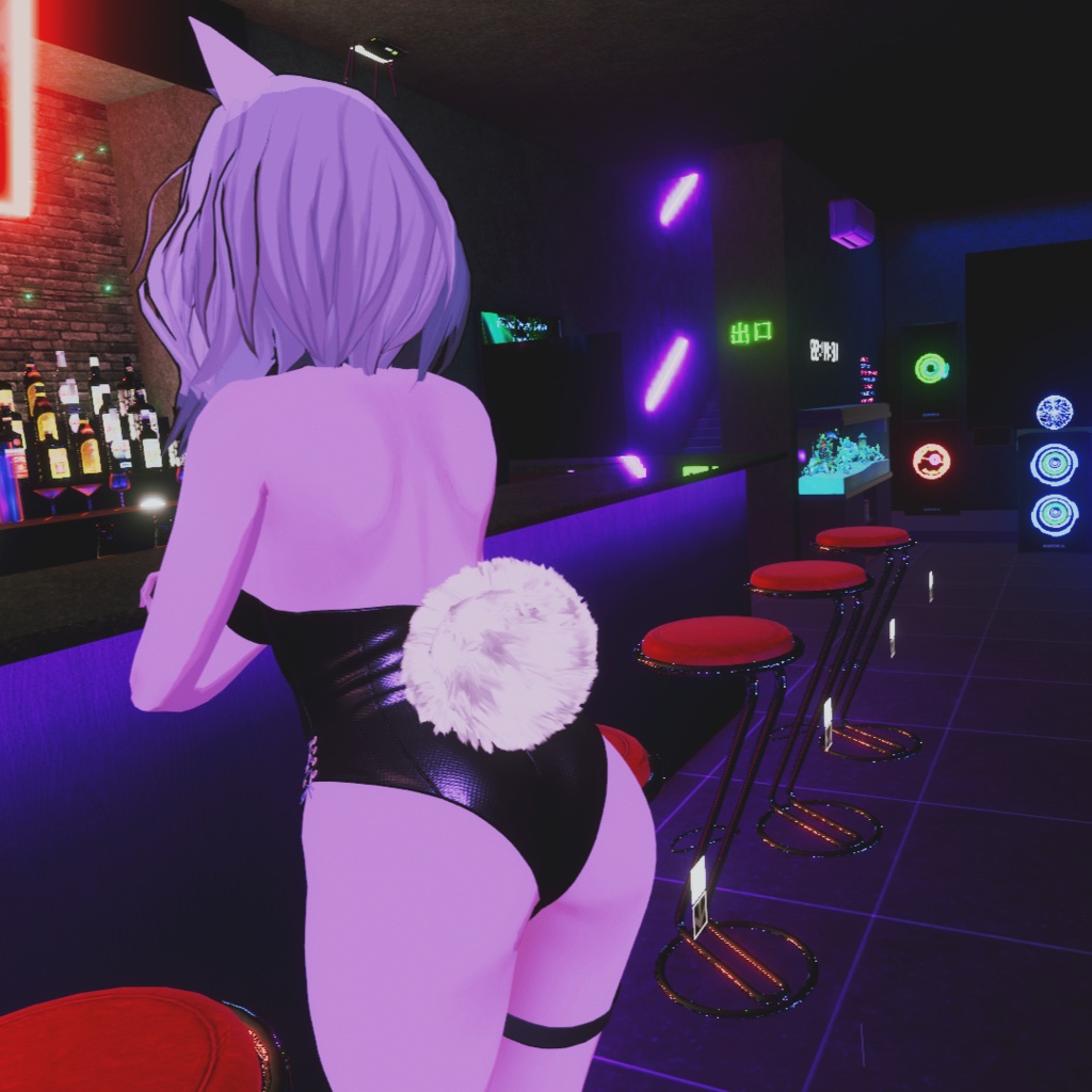 【センティッド用衣装】レザーバニーガール