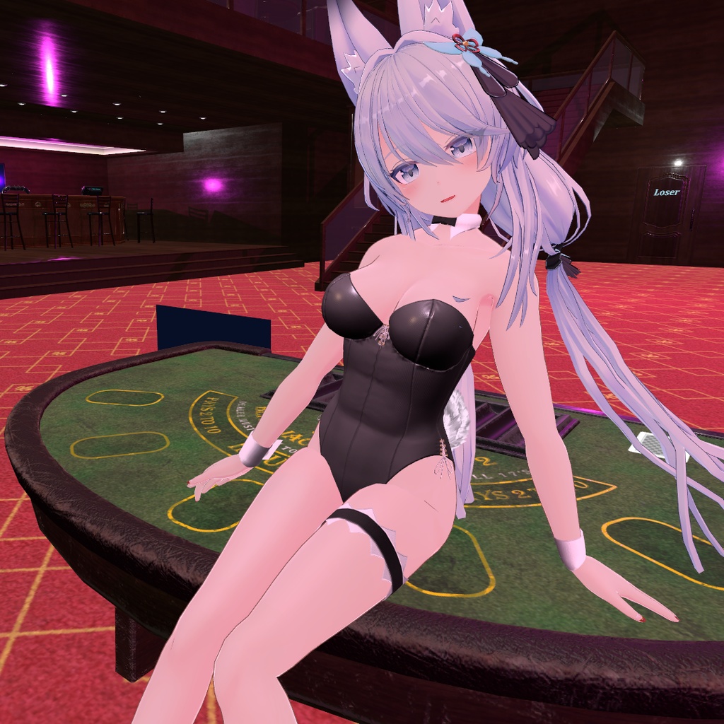 【狐薄ちゃん用衣装】レザーバニーガール