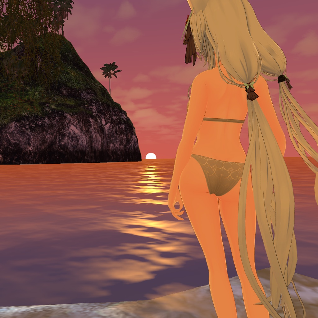 【狐薄ちゃん用衣装】ホルターネックビキニ