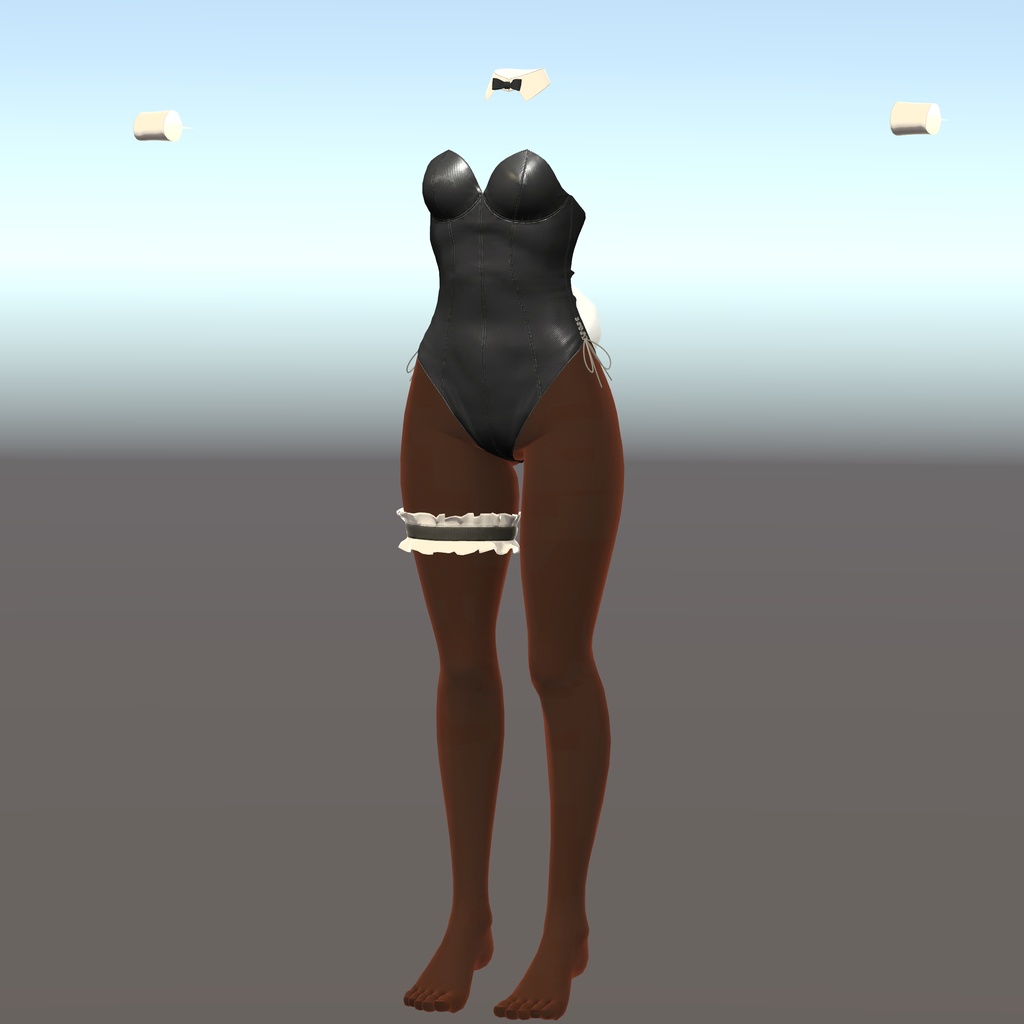 【ウルフェリア用衣装】レザーバニースーツ