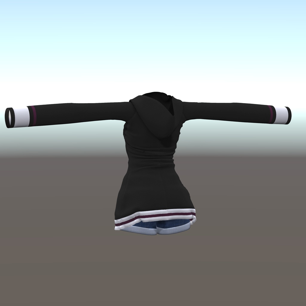 【ウルフェリア用衣装】パーカーコーデ