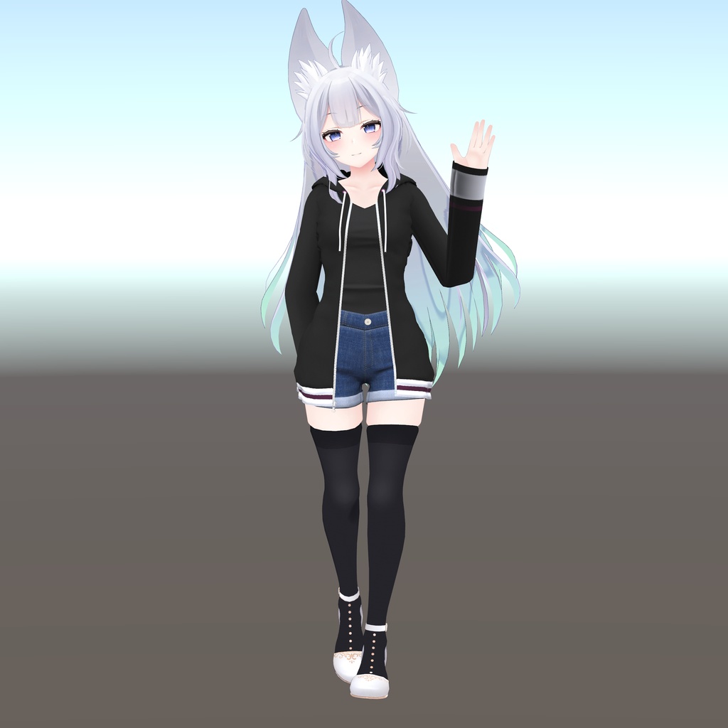 【ウルフェリア用衣装】パーカーコーデ