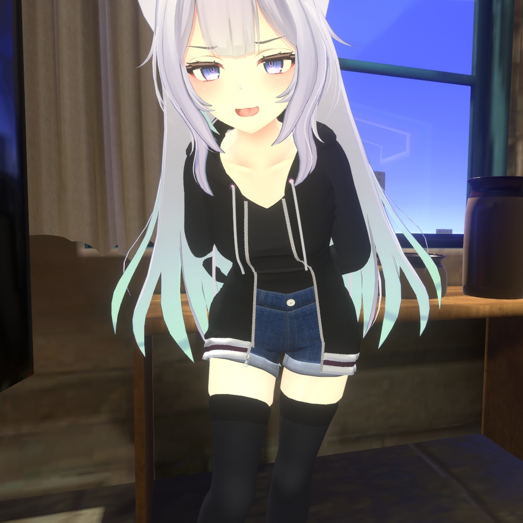 【ウルフェリア用衣装】パーカーコーデ