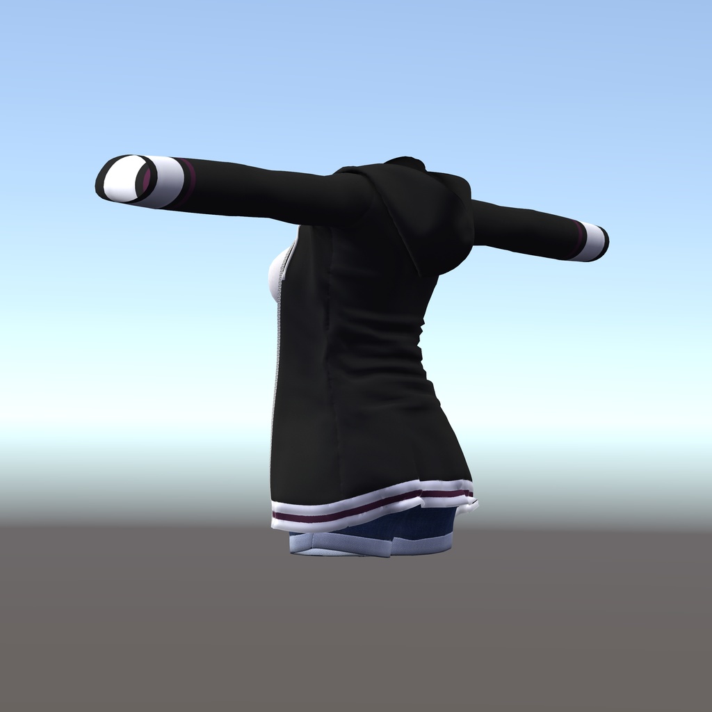 【狐薄ちゃん用衣装】パーカーコーデ