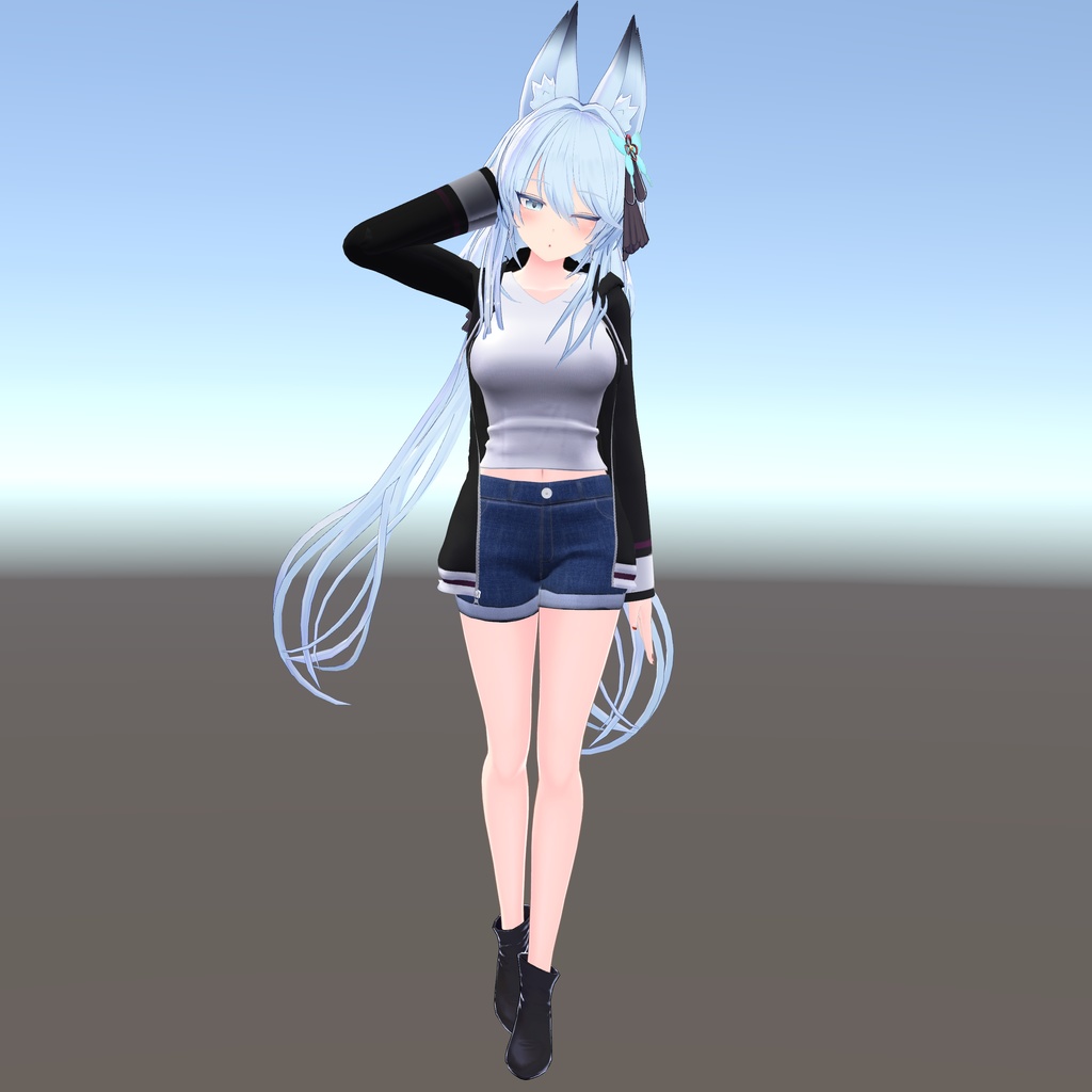 【狐薄ちゃん用衣装】パーカーコーデ