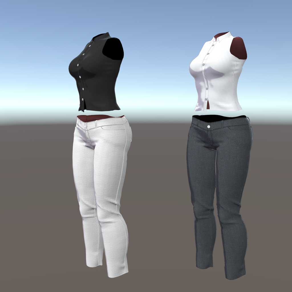 【Leeme -リーメ- & Reeva -リーバ-用衣装】パンツコーデ