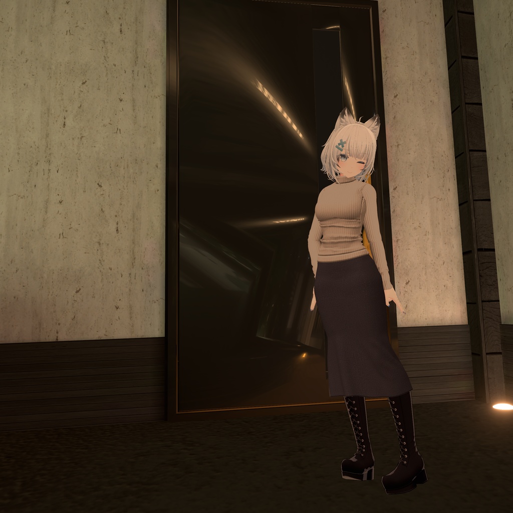 【狐薄・ヨール 用衣装】ニットタイトスカート