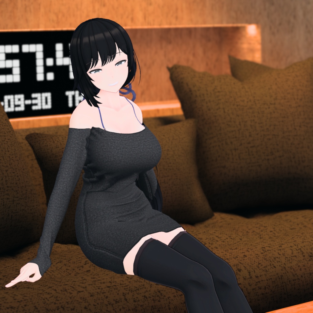 【テレクレア用衣装】ニットワンピース