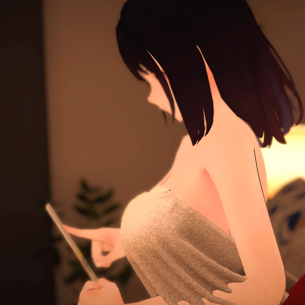 【くろなつ用衣装】湯上りバスタオル