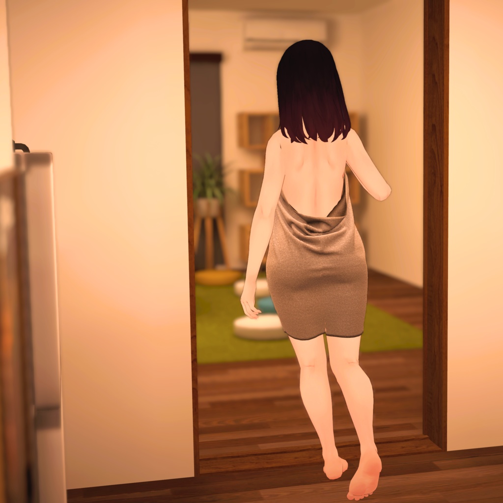 【くろなつ用衣装】湯上りバスタオル