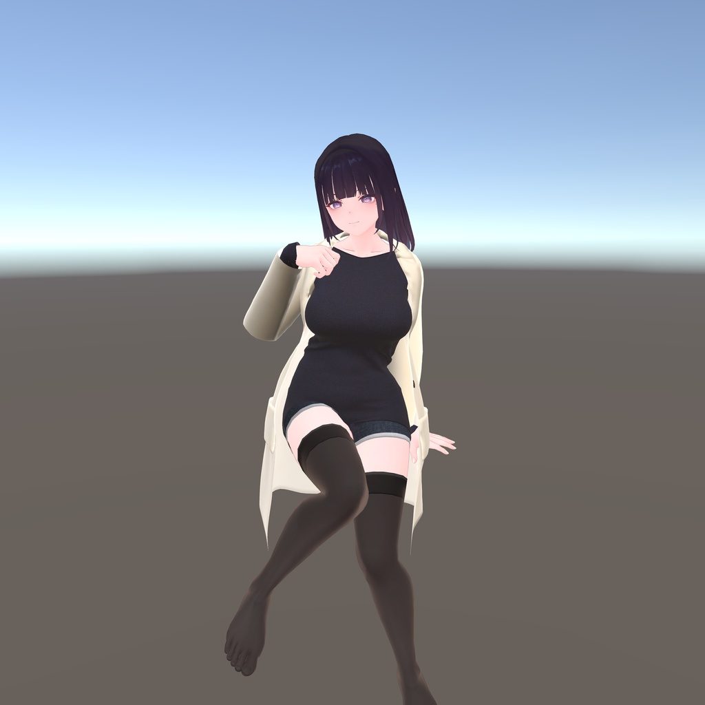 【くろなつ用衣装】街歩きコートコーデ