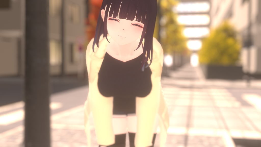 【くろなつ用衣装】街歩きコートコーデ