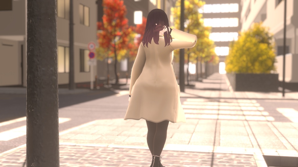 【くろなつ用衣装】街歩きコートコーデ