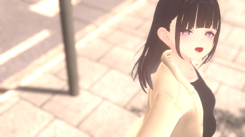 【くろなつ用衣装】街歩きコートコーデ