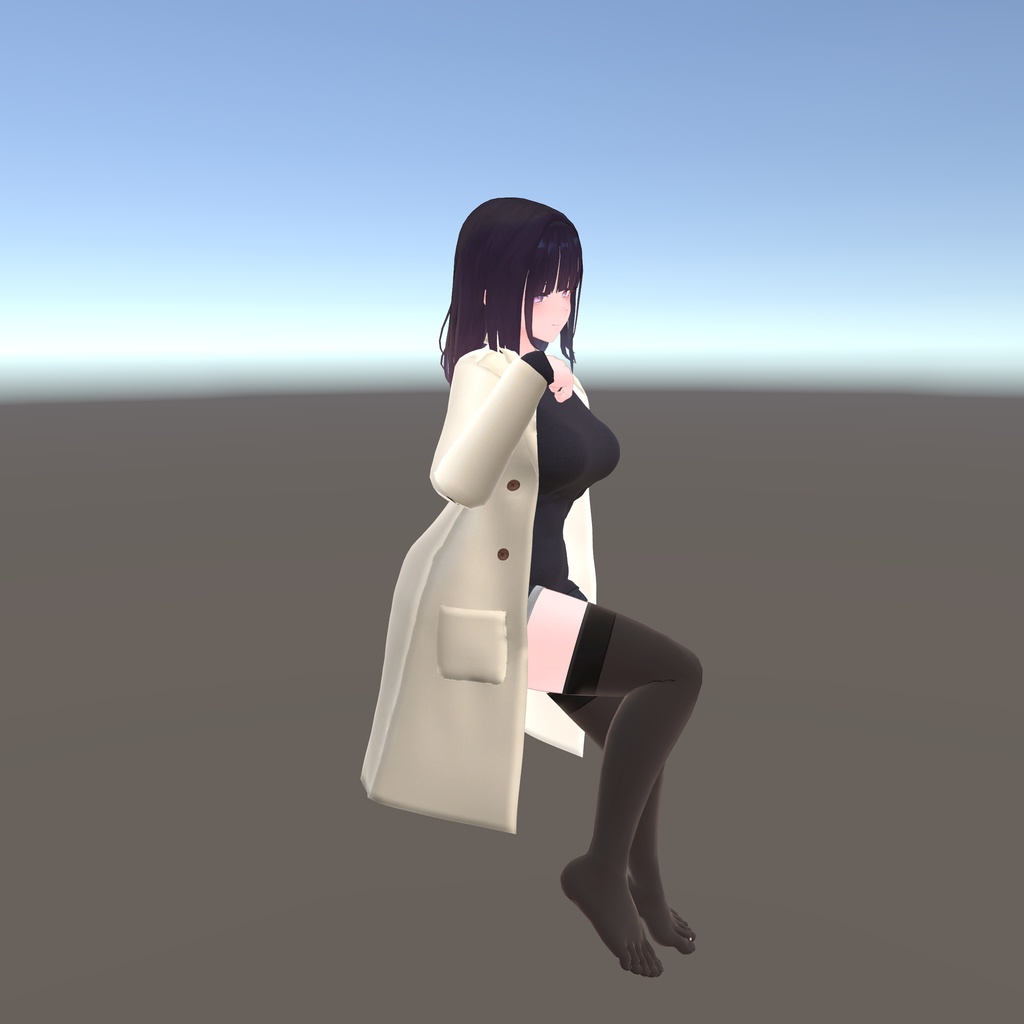 【くろなつ用衣装】街歩きコートコーデ