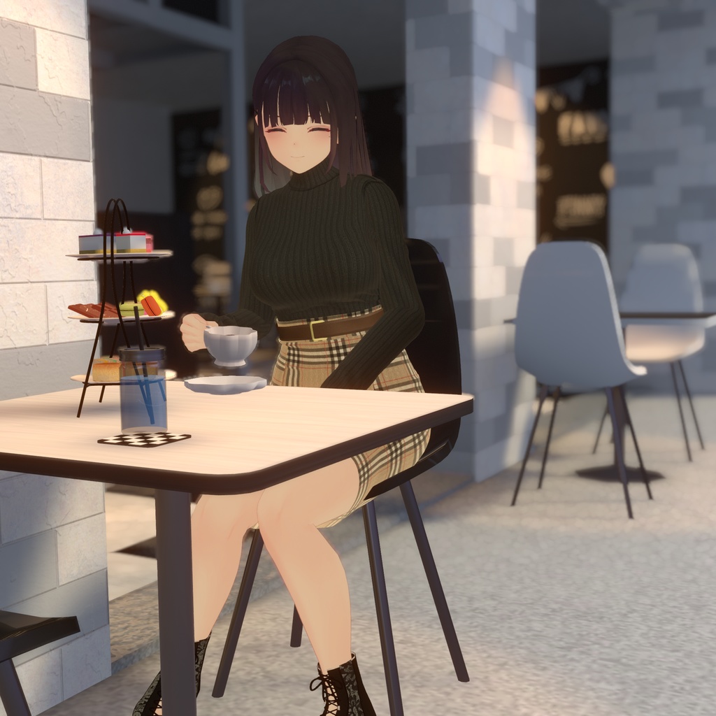 【くろなつ用衣装】冬用ニットタイトスカート