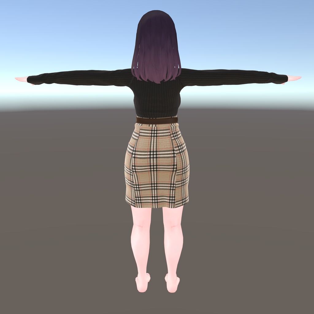 【くろなつ用衣装】冬用ニットタイトスカート