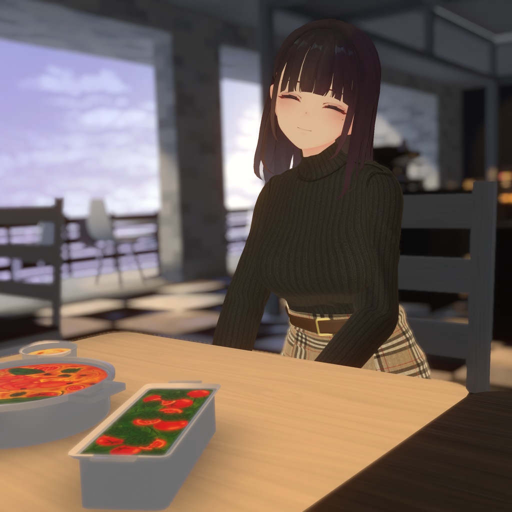 【くろなつ用衣装】冬用ニットタイトスカート