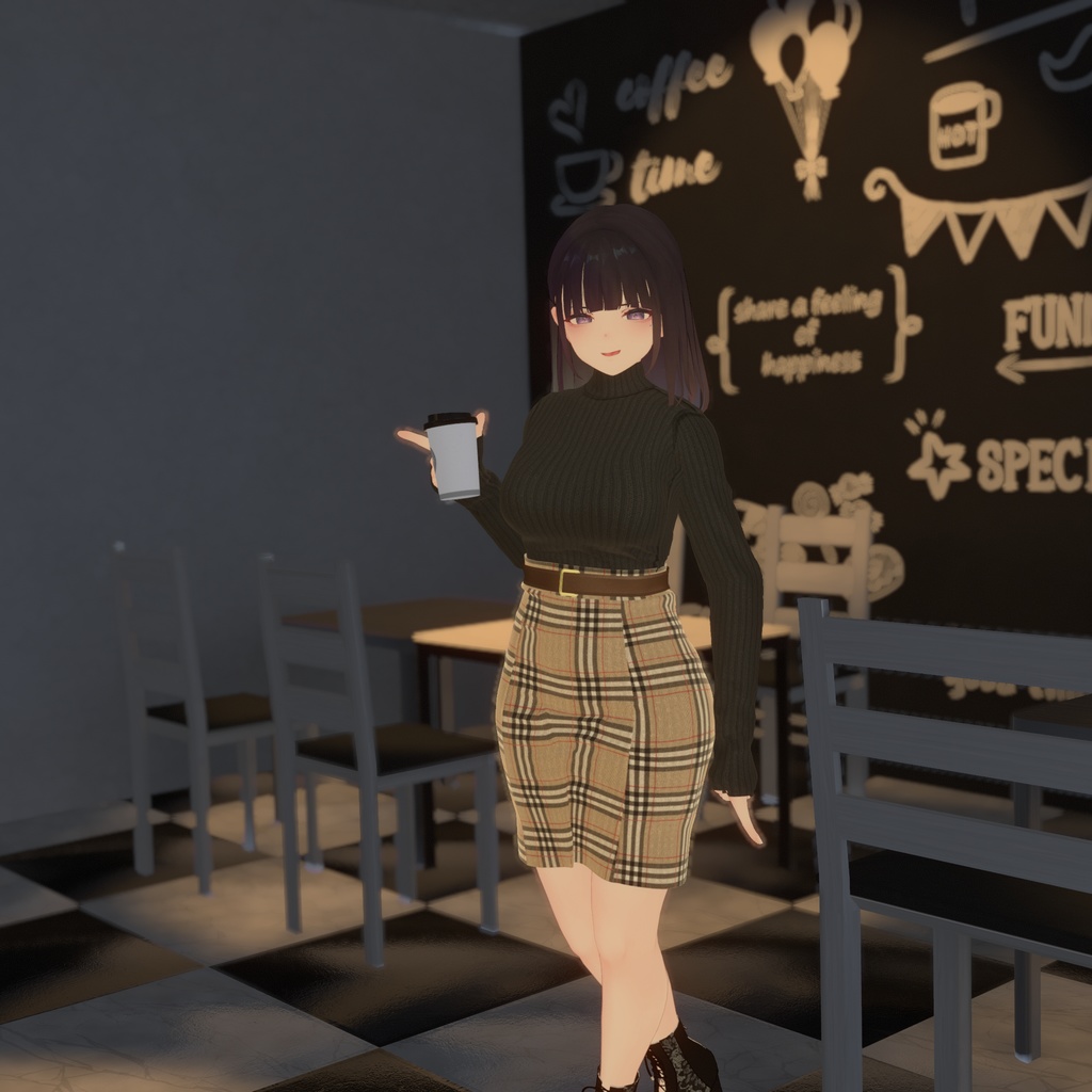 【くろなつ用衣装】冬用ニットタイトスカート