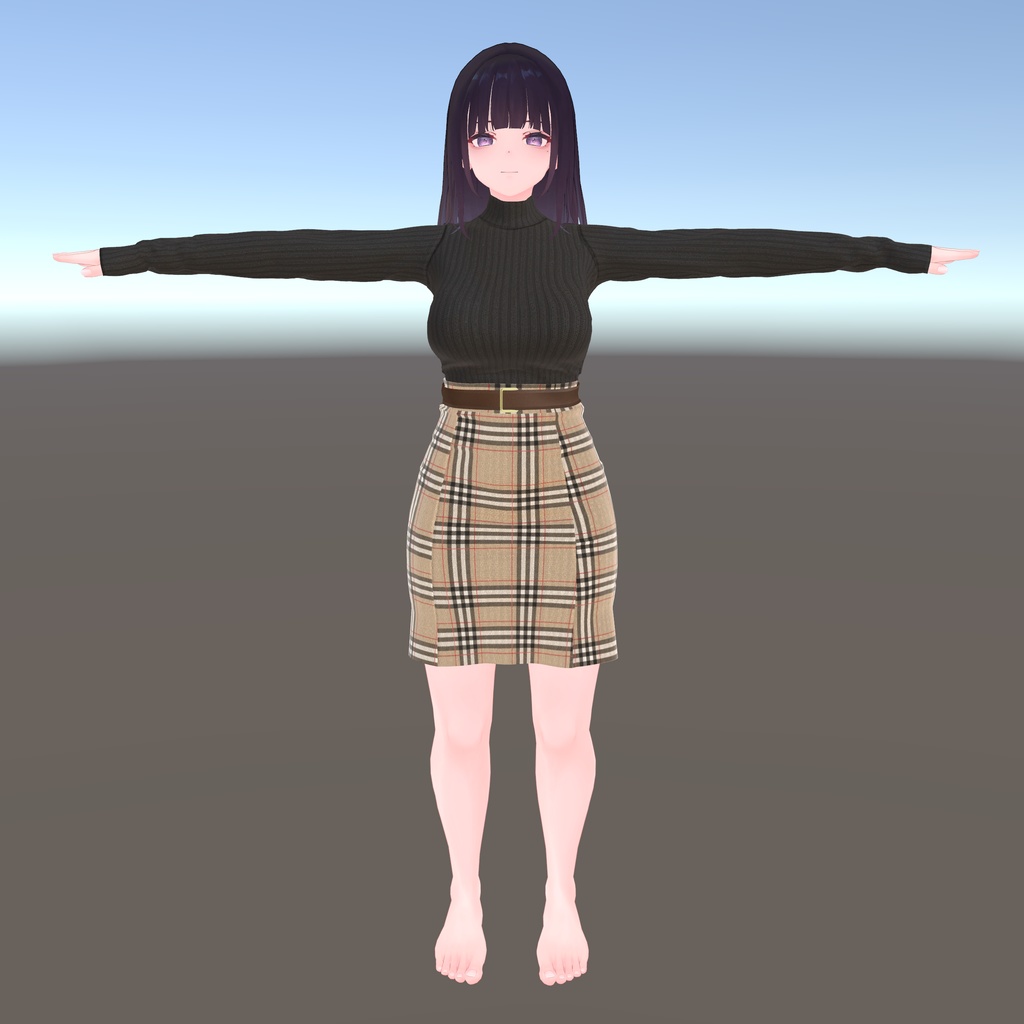 【くろなつ用衣装】冬用ニットタイトスカート