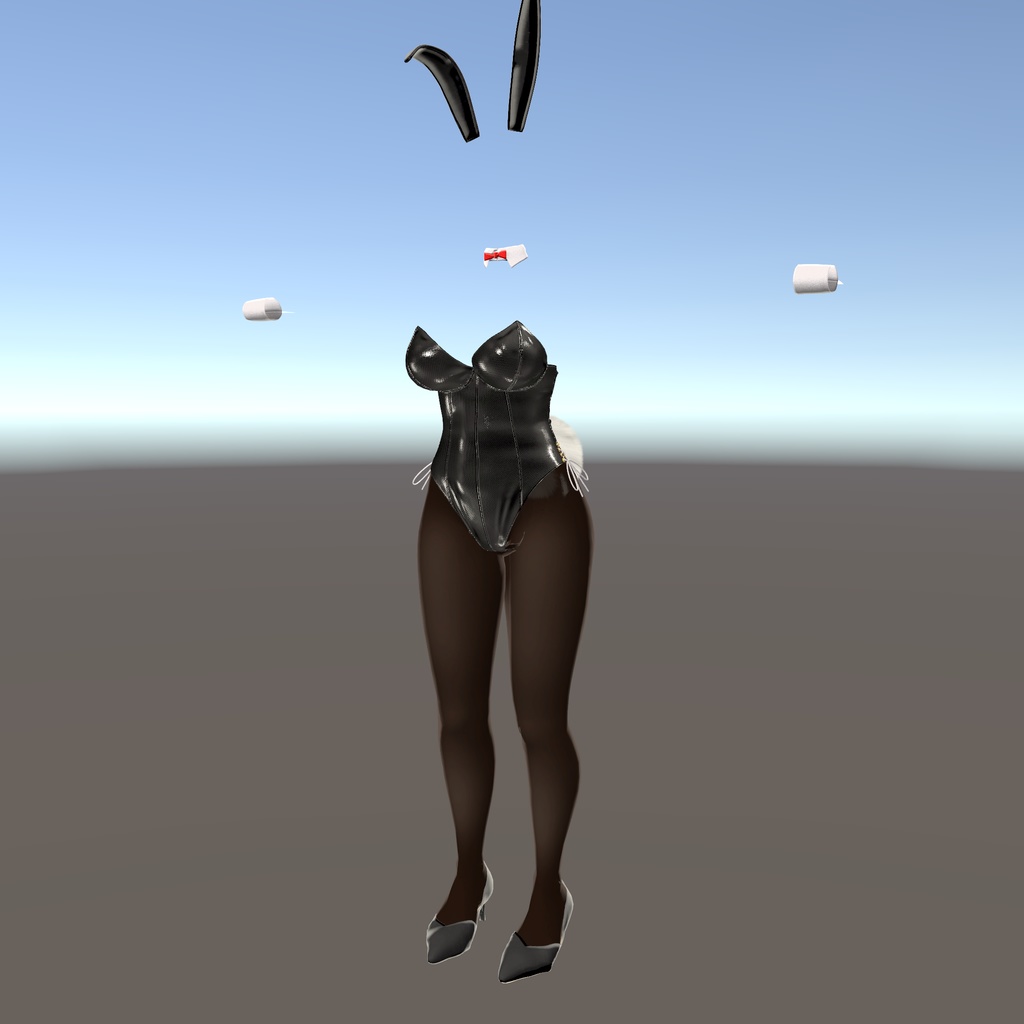 【くろなつ用衣装】レザーバニーガール