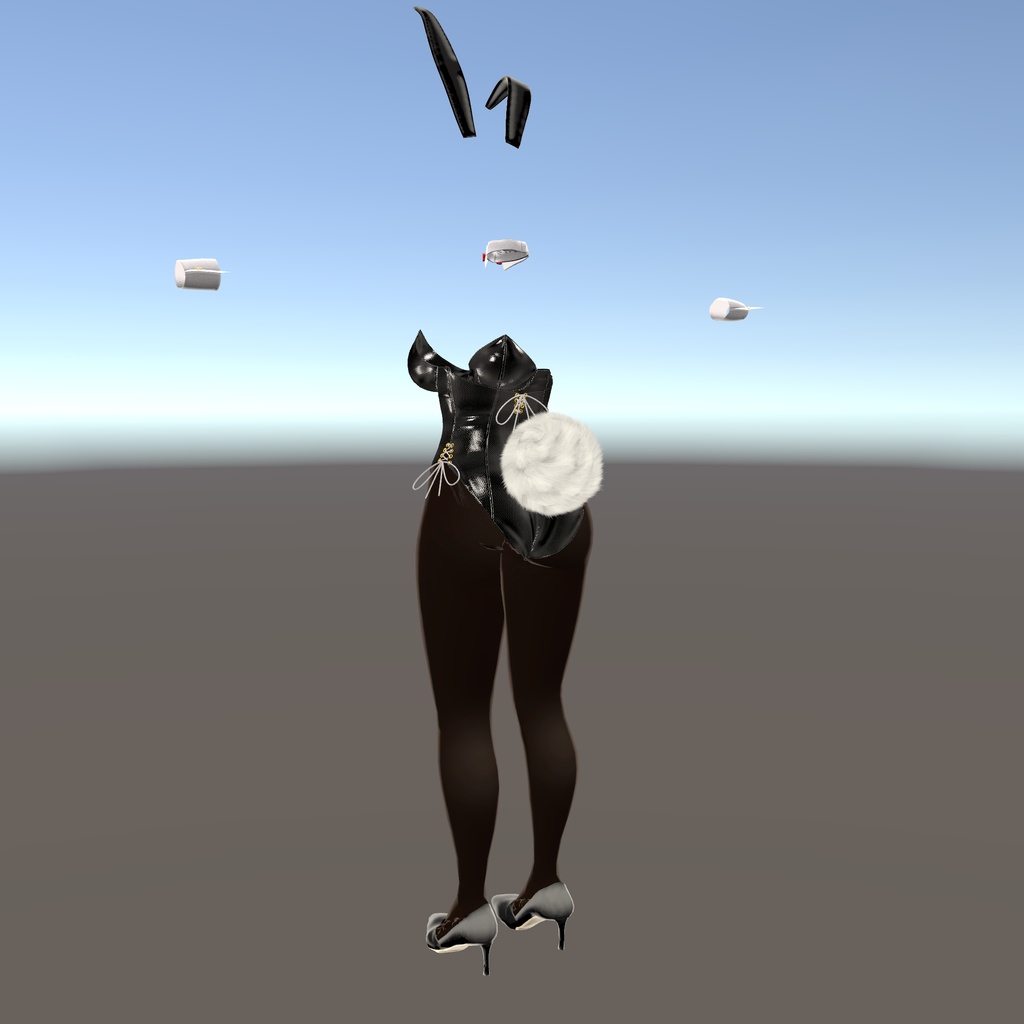 【くろなつ用衣装】レザーバニーガール