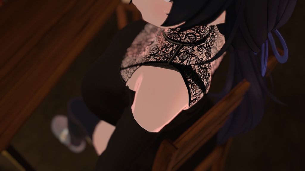 【テレクレア用衣装】シースルーオフショルダー