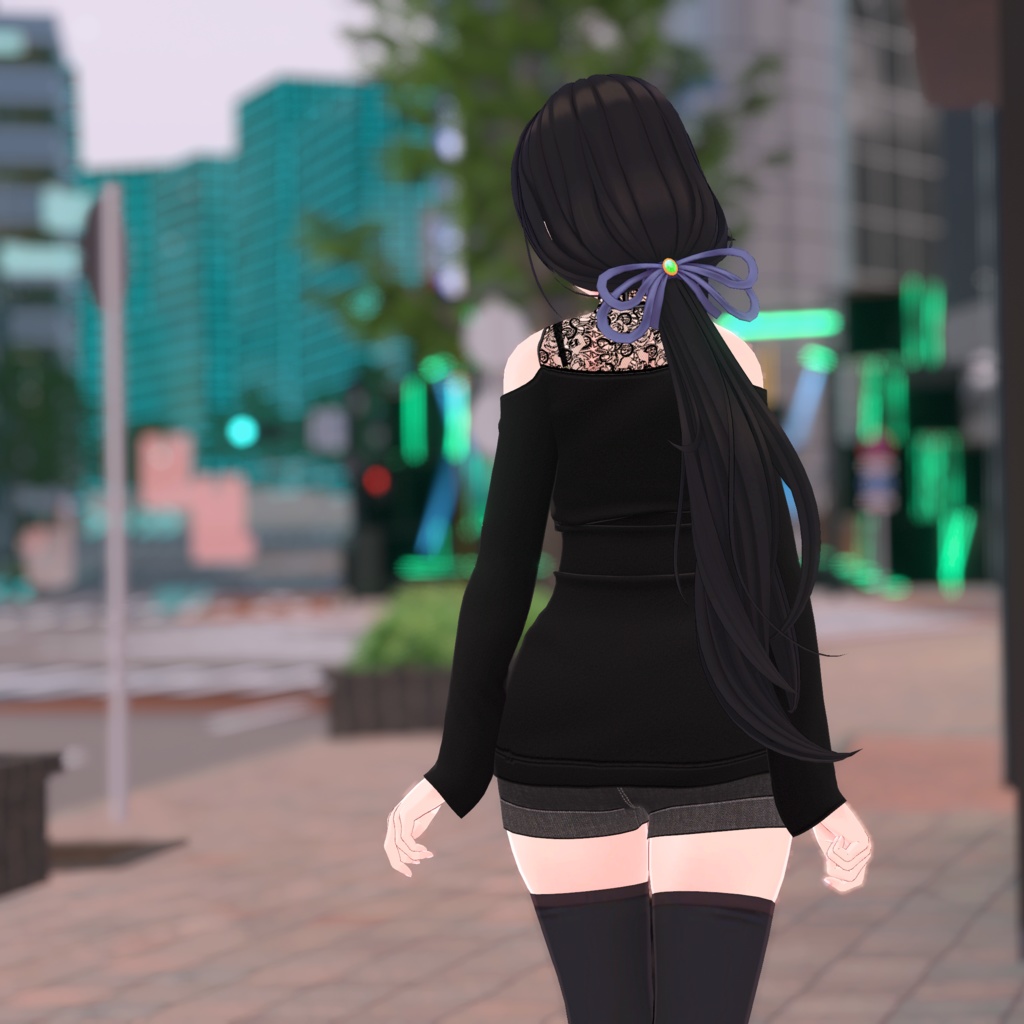 【テレクレア用衣装】シースルーオフショルダー