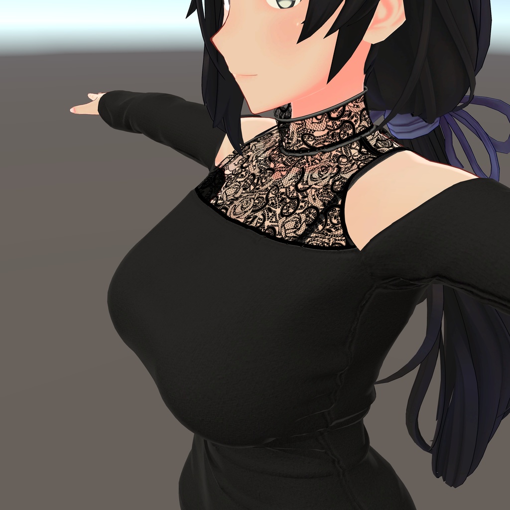 【テレクレア用衣装】シースルーオフショルダー