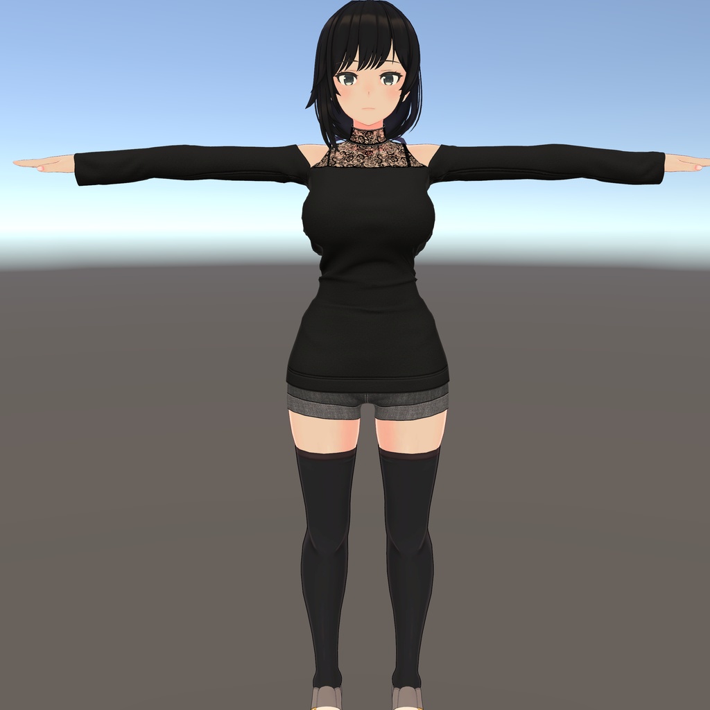 【テレクレア用衣装】シースルーオフショルダー