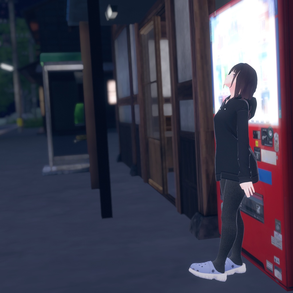 【くろなつ用衣装】パーカーレギンスコーデ