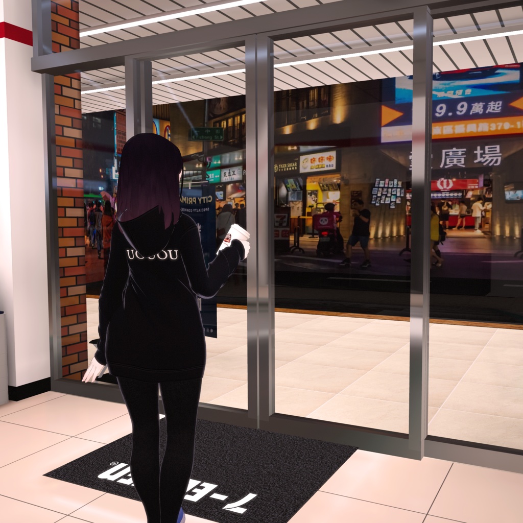 【くろなつ用衣装】パーカーレギンスコーデ