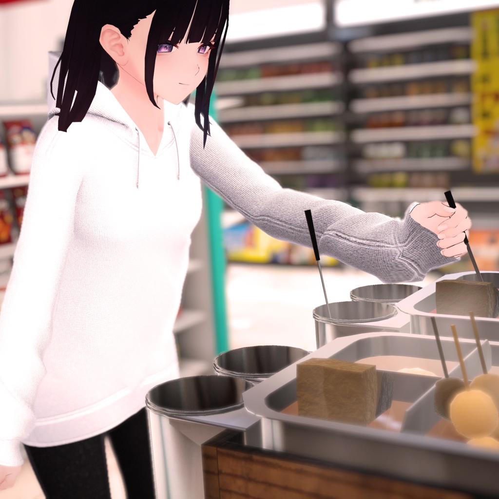 【くろなつ用衣装】パーカーレギンスコーデ