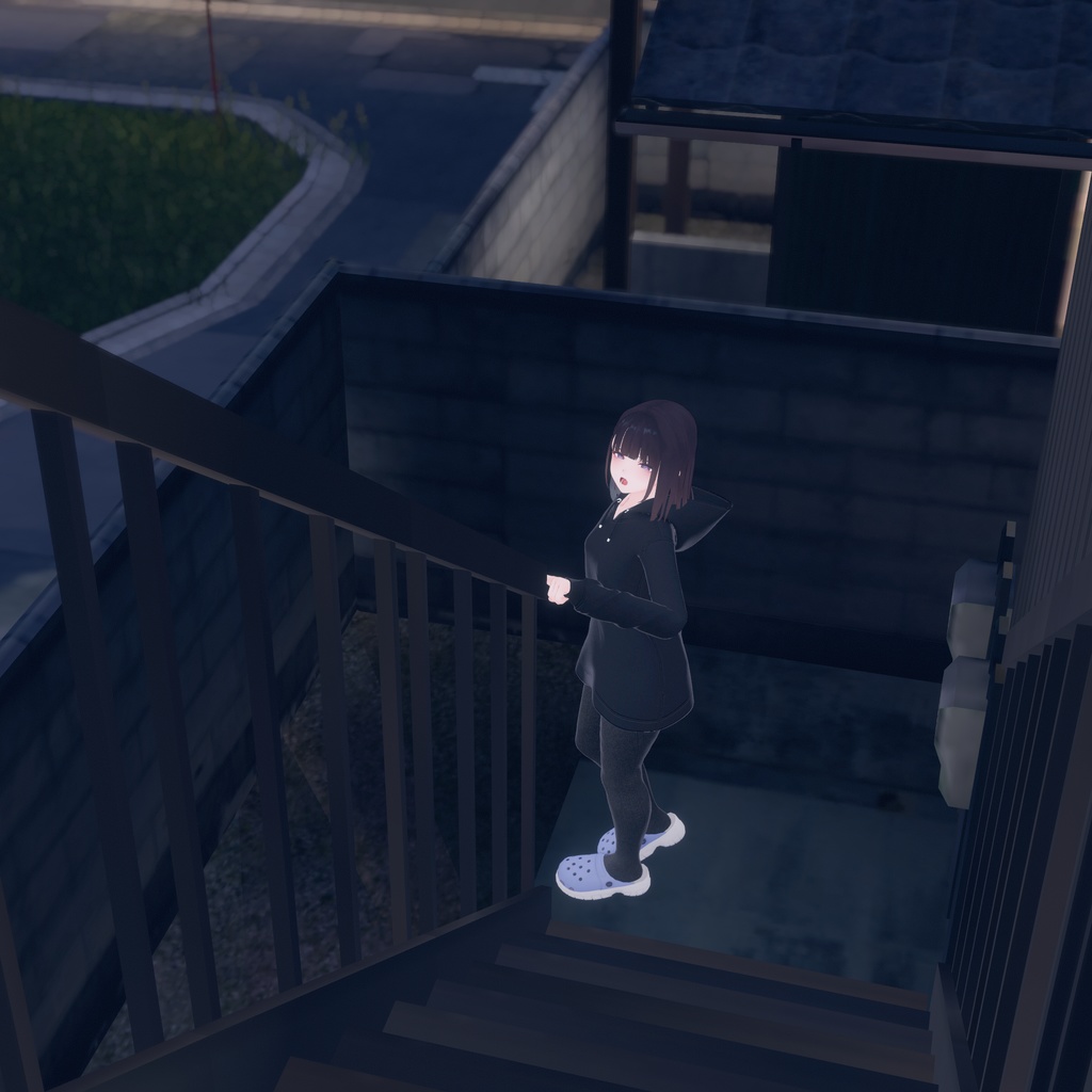 【くろなつ用衣装】パーカーレギンスコーデ