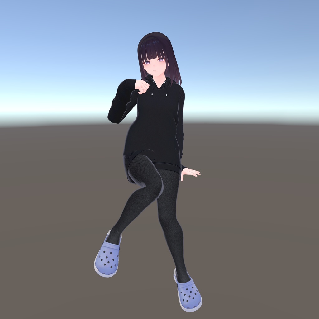 【くろなつ用衣装】パーカーレギンスコーデ