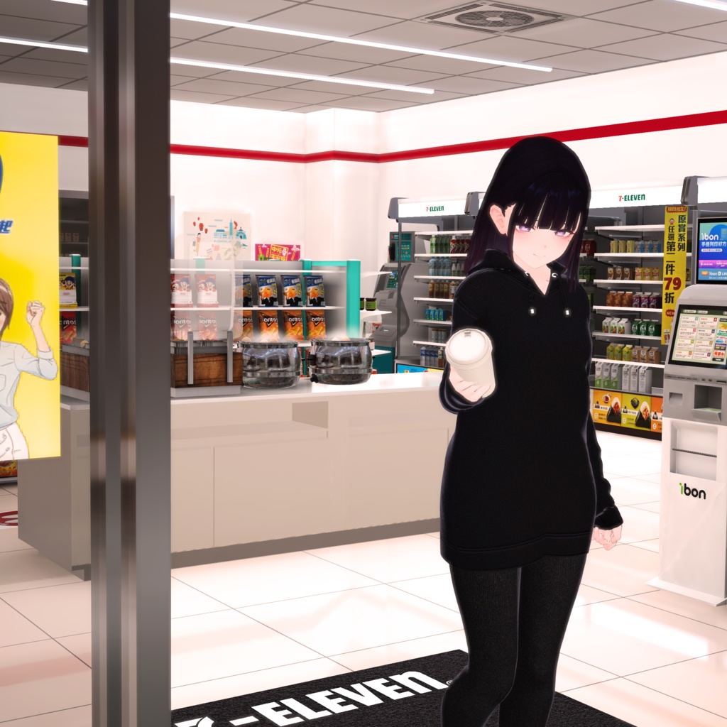 【くろなつ用衣装】パーカーレギンスコーデ