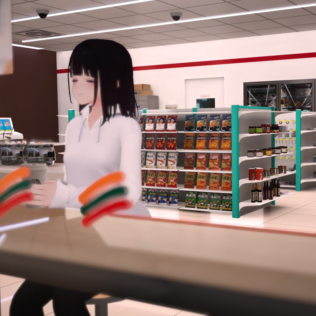 【くろなつ用衣装】パーカーレギンスコーデ