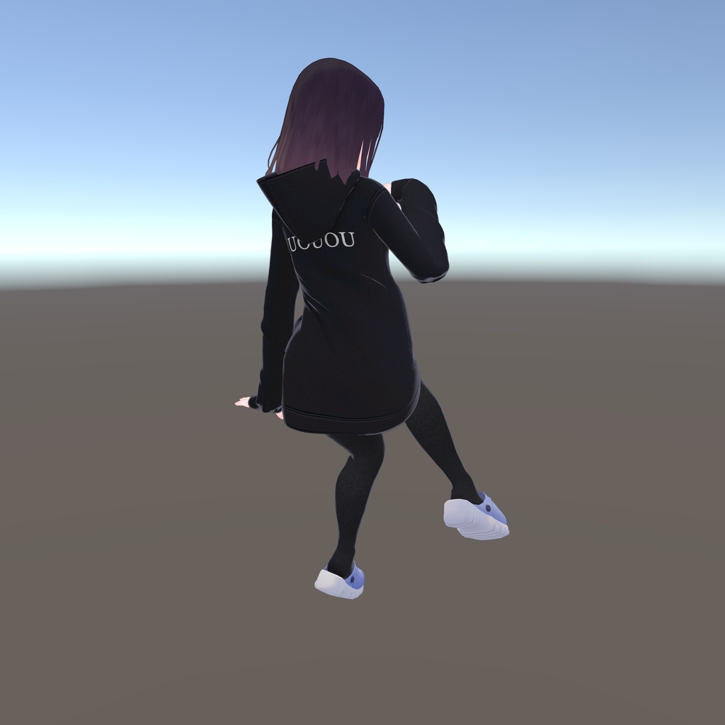 【くろなつ用衣装】パーカーレギンスコーデ