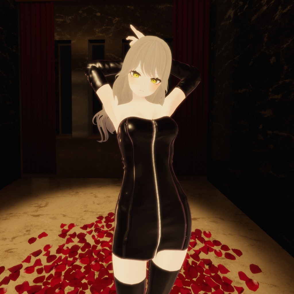 【リーファ用衣装】レザーチューブトップ