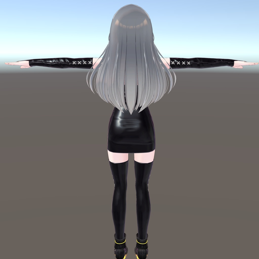 【リーファ用衣装】レザーチューブトップ